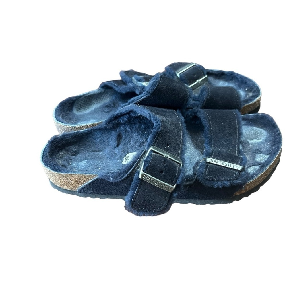 3/$30 ☀️ Birkenstock Arizona Shearling Night Suede Blue - Picture 2 of 8
